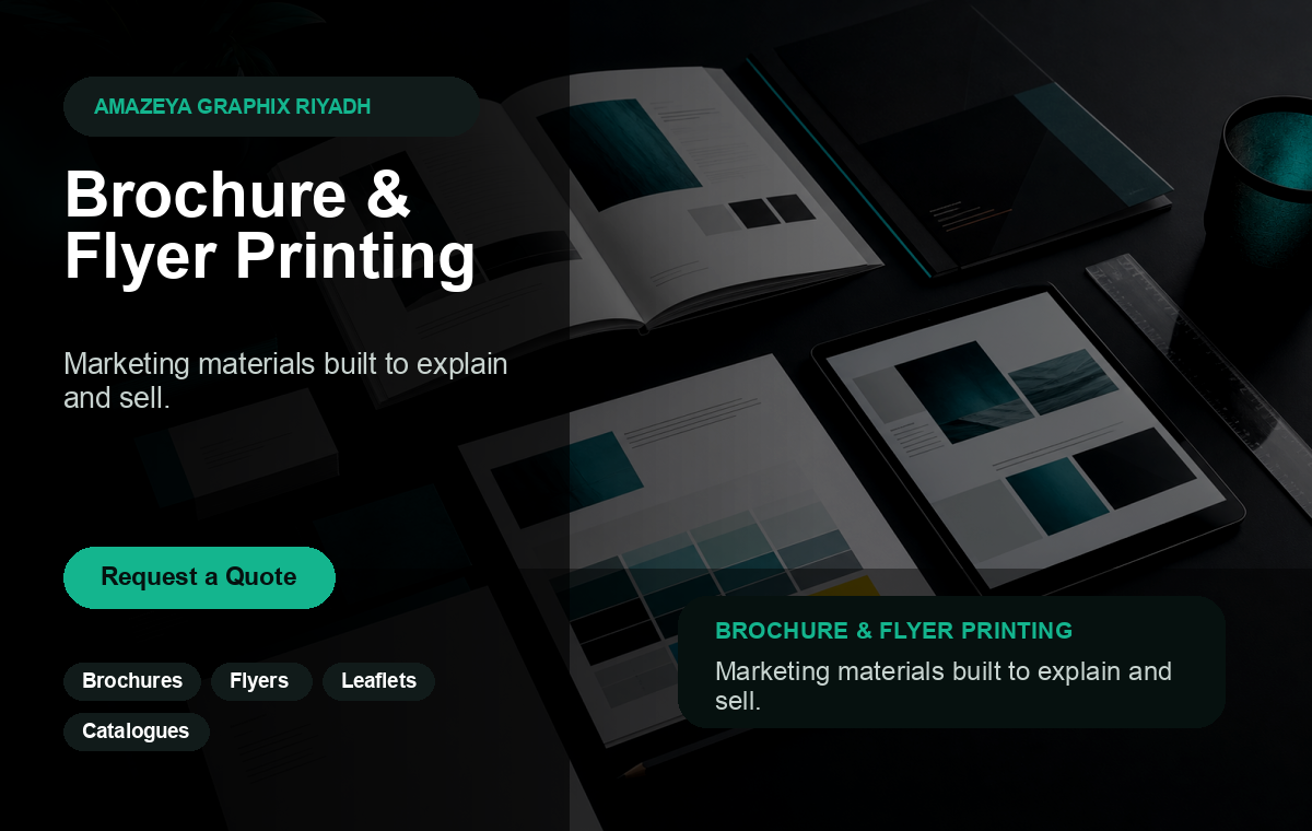 Brochure Printing Riyadh | Flyers, Catalogues & Menus