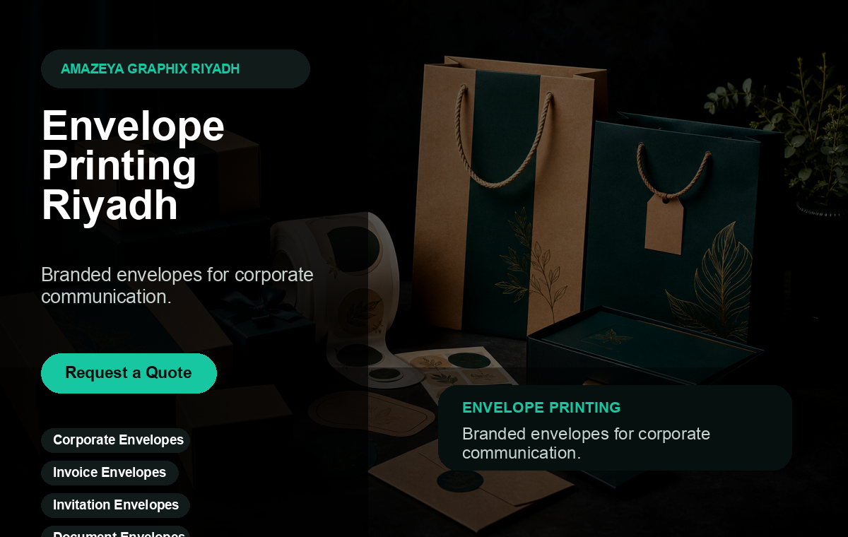 Envelope Printing Riyadh | Corporate Envelopes & Stationery