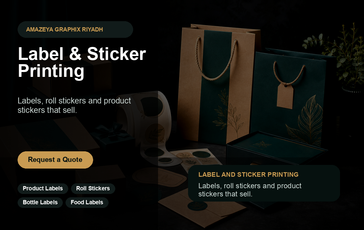 Sticker & Label Printing Riyadh | Product Labels & Rolls
