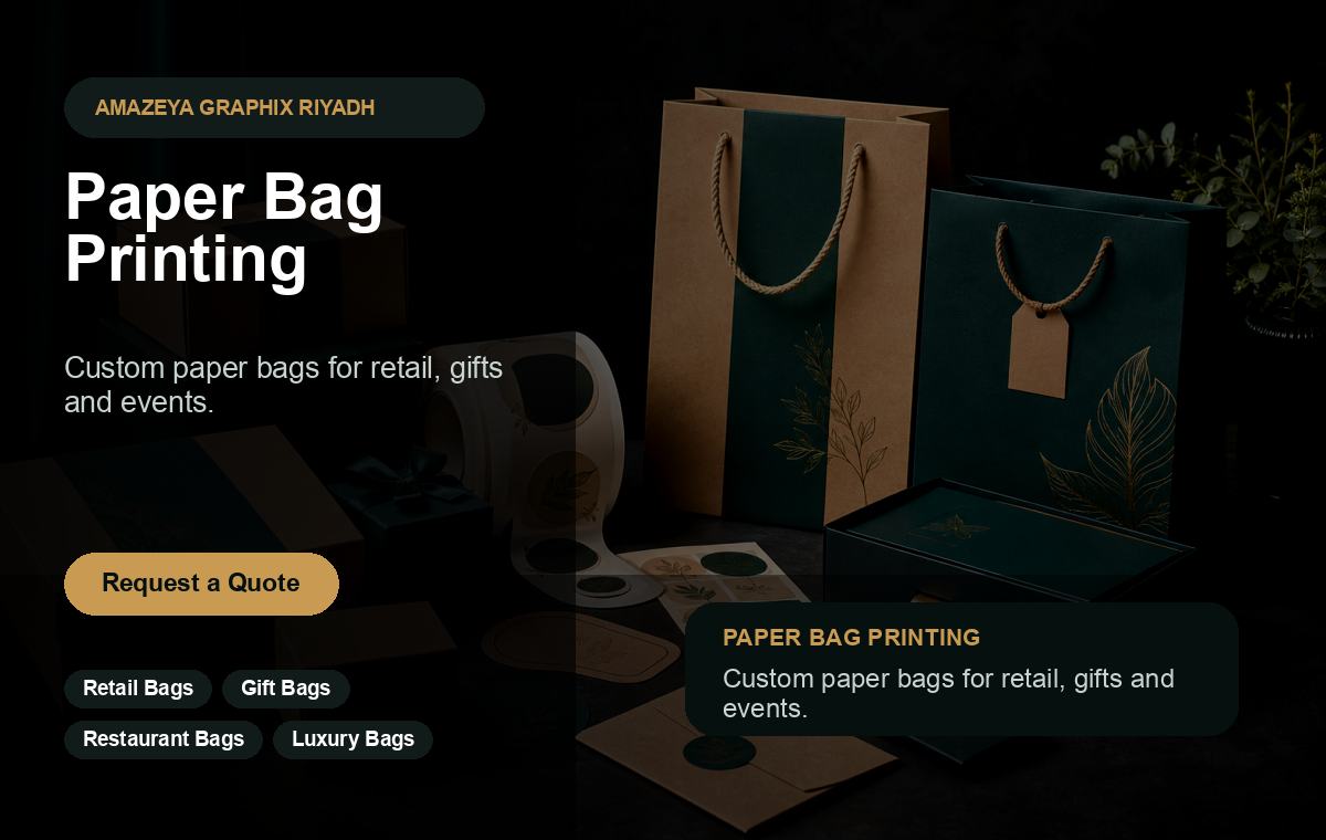 Paper Bag Printing Riyadh | Custom Shopping & Gift Bags